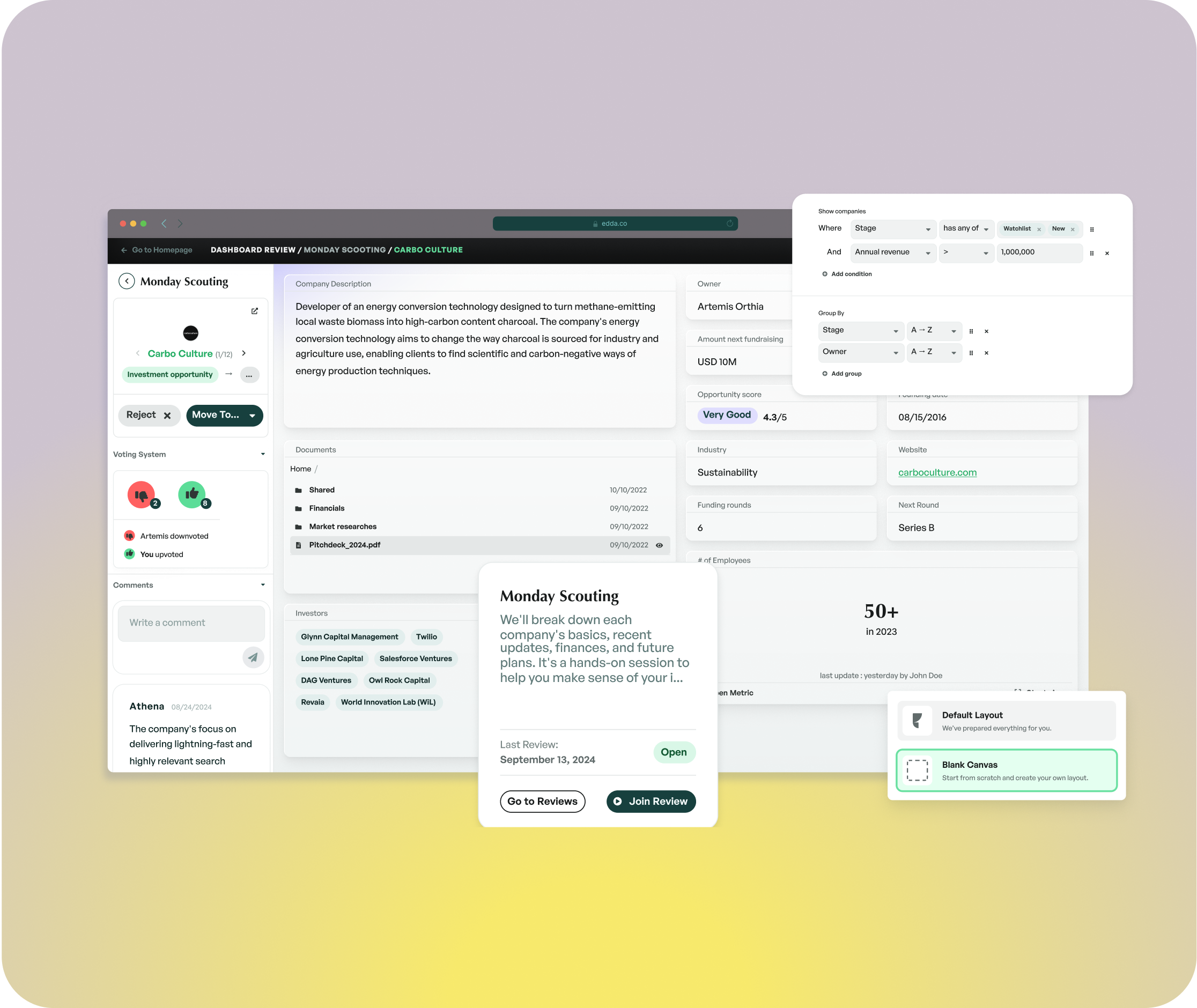 Save hours on deal review slides