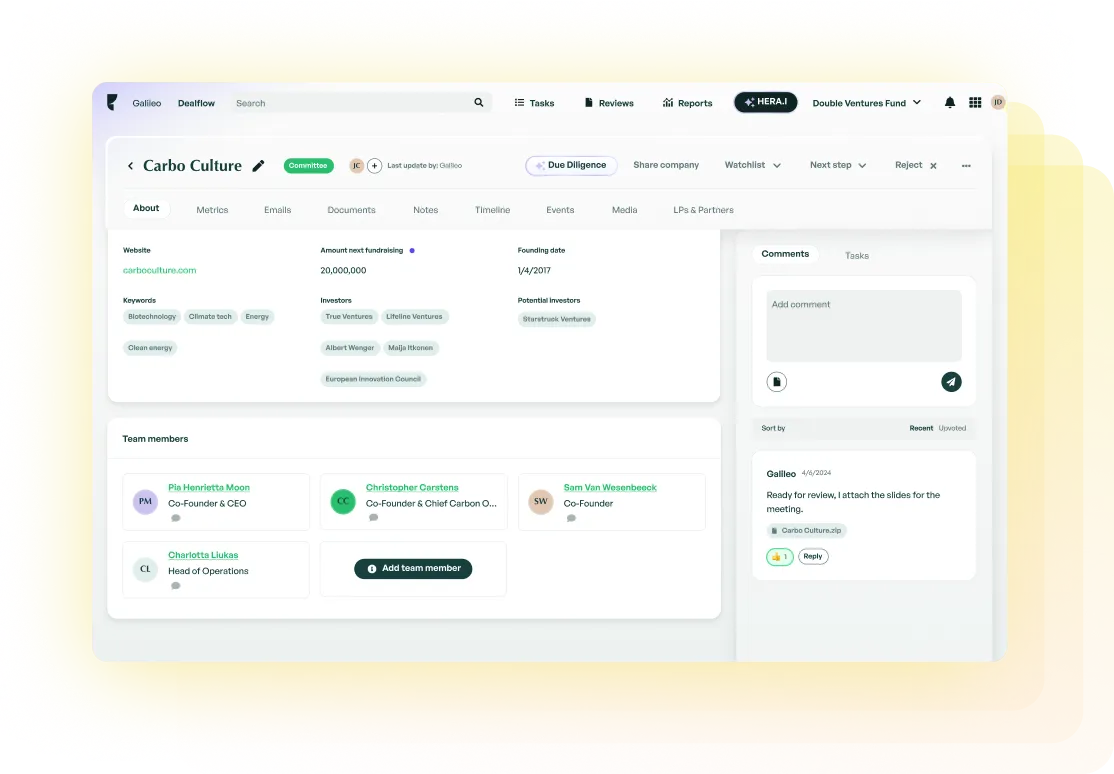 Streamline Dealflow management