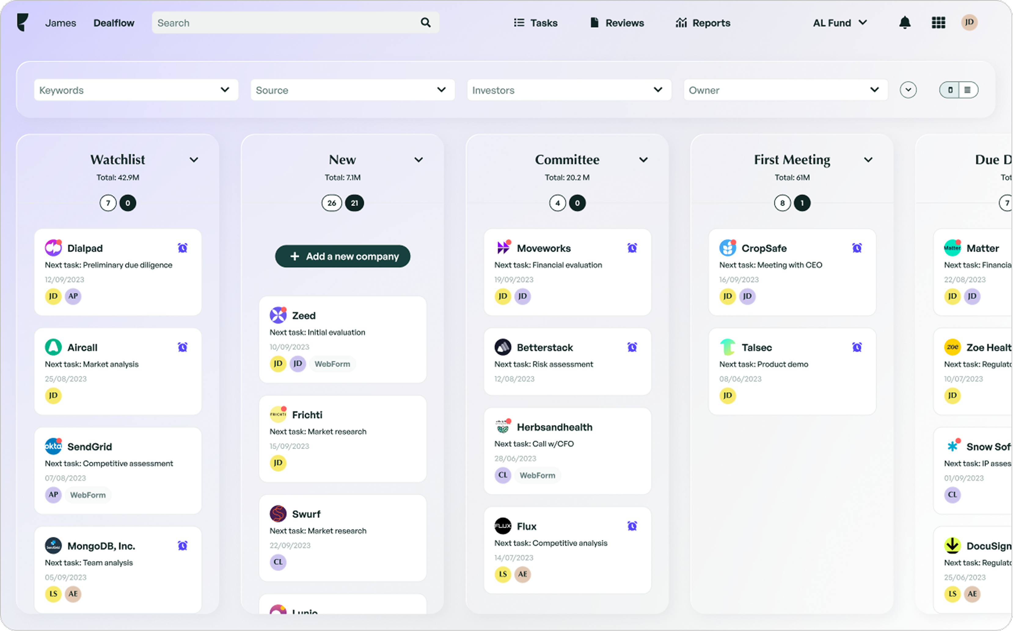 Dealflow: Unified Vision with Shared Pipeline and Notes
